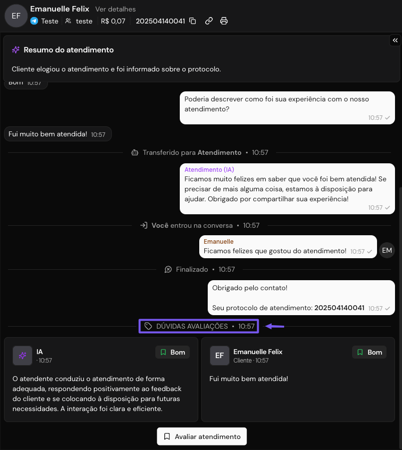 Pré-visualização ativada (escuro)